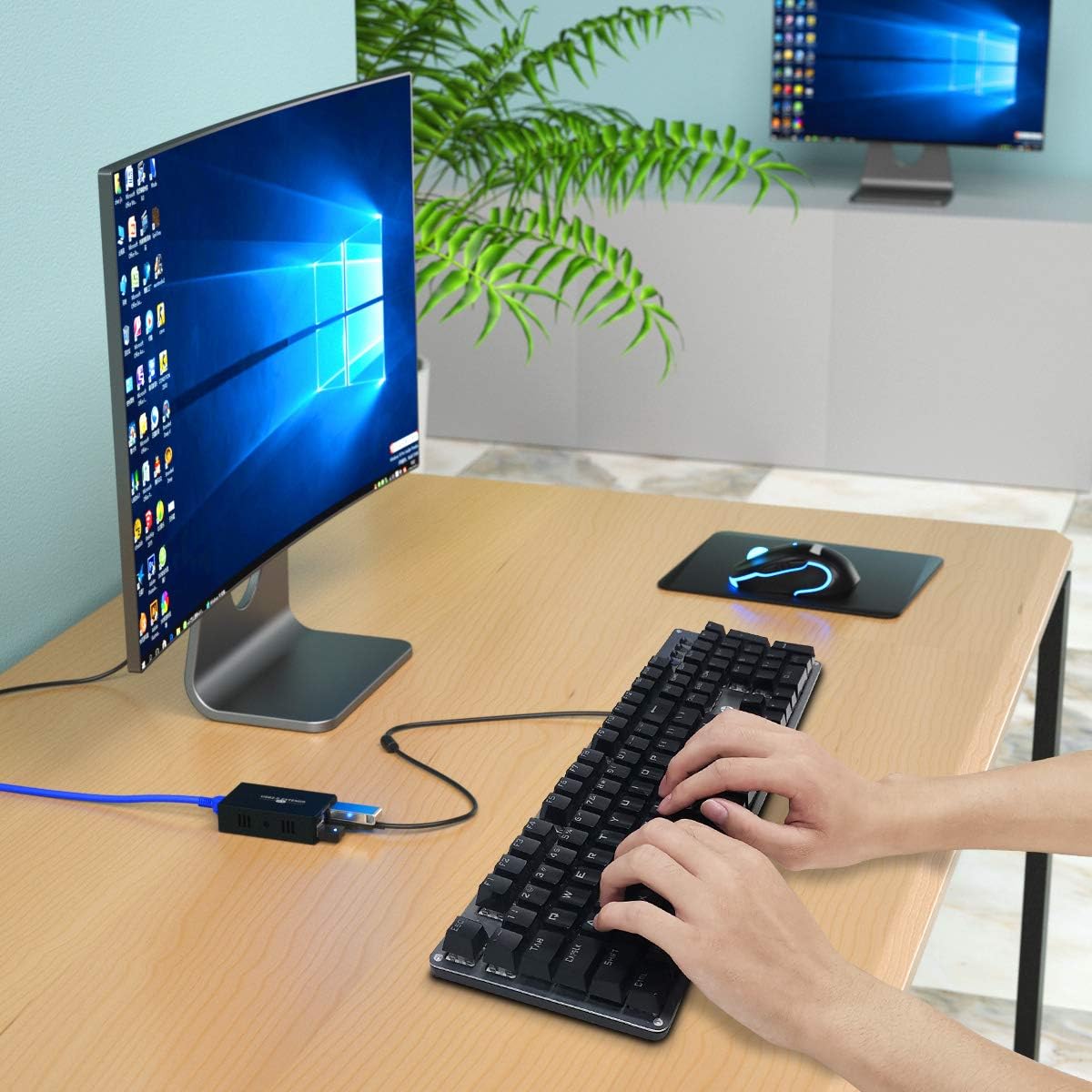 Exclusive Discount 90% Price USB Extender 50m/165ft Over Cat5e/6/7 with USB 2.0 Ports Can Connect Printer, Camera, Upan, Keyboard and Mouse, etc,Support Windows/MAC/Linux System(No Driver)