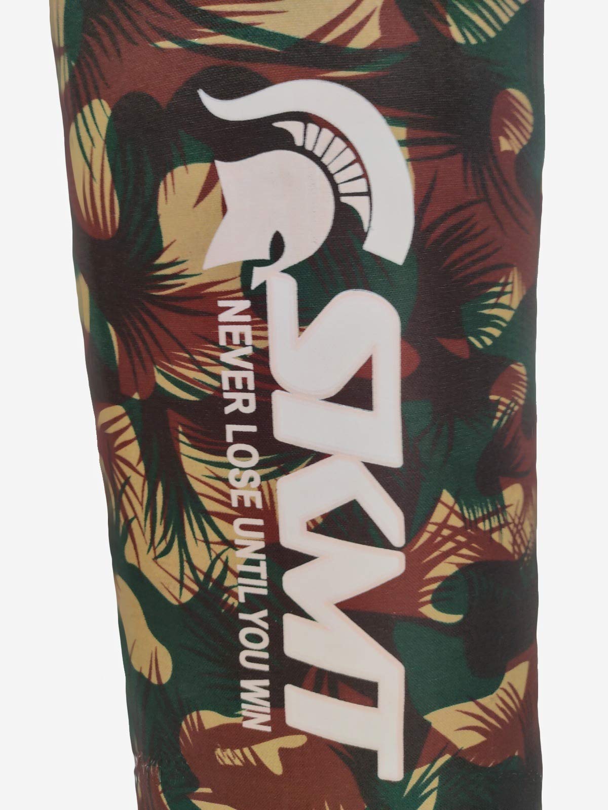 SKMT Never Lose Until You Win Camo Boxing Kit with Synthetic Leather Boxing Punching Bag,Hand Wrap and Hanging Chain (42 INCH)