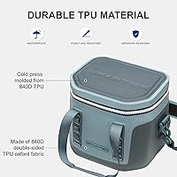 Vista 5 de SPARTER Enfriador suave portátil de 12 latas, IP68 Tizip cremallera a prueba de fugas para camping, pesca, playa, aire libre, hielera aislada