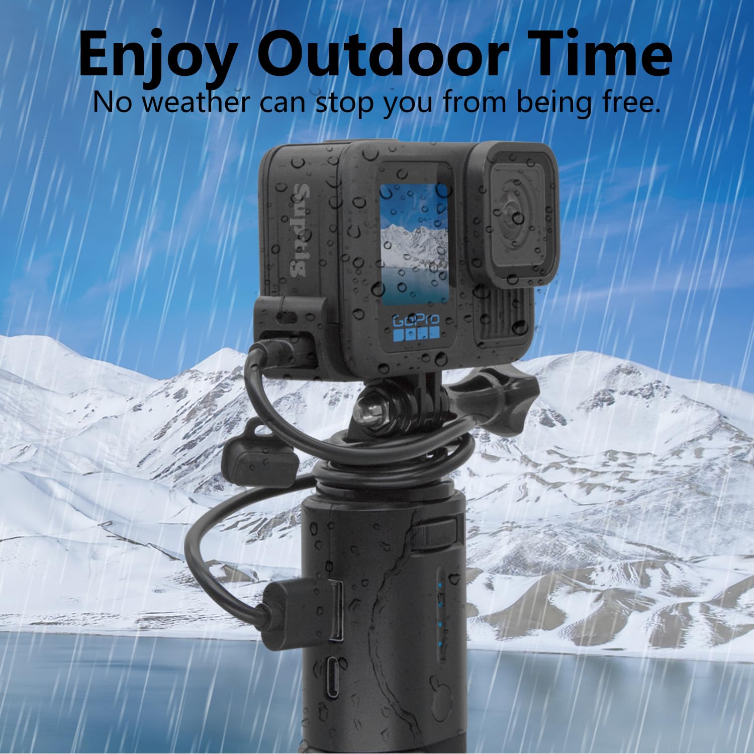 Suptig Custodia protettiva impermeabile Custodia subacquea custodia subacquea per GoPro Hero 12 Hero 11 Black Hero 10 Black Hero 9 Nero Impermeabile 50 meter