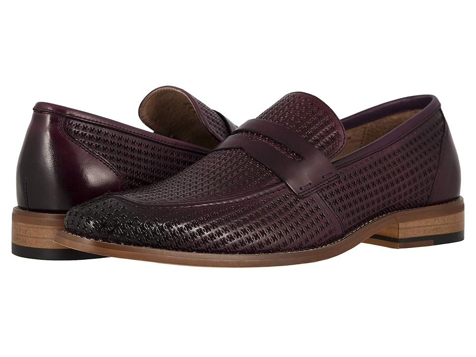 

Stacy Adams Belfair Moc Toe Slip On Loafer (Purple) Men's Shoes