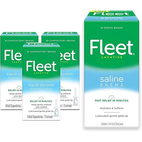 Fleet Saline Enema with Liquid Glycerin Suppositories