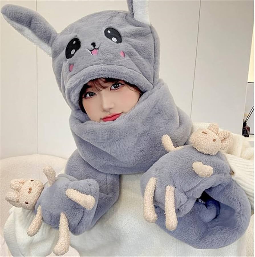 bufanda con capucha para mujer