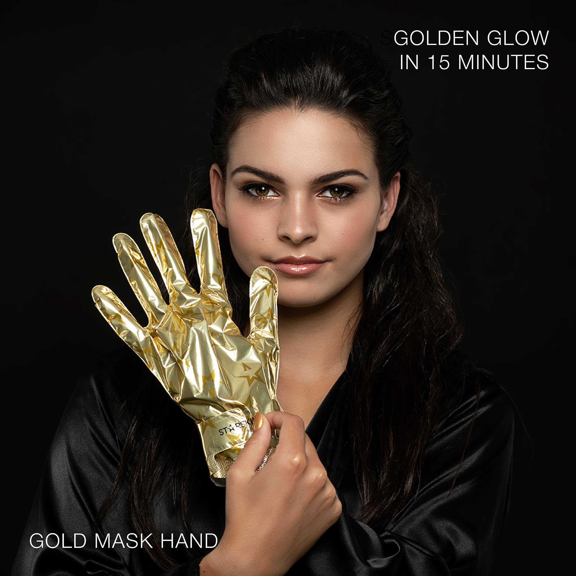 STARSKIN VIP The Gold Mask Giftset - High-end Gift - Complete Collection - Includes Hand, Foot, and Face Masks Headband