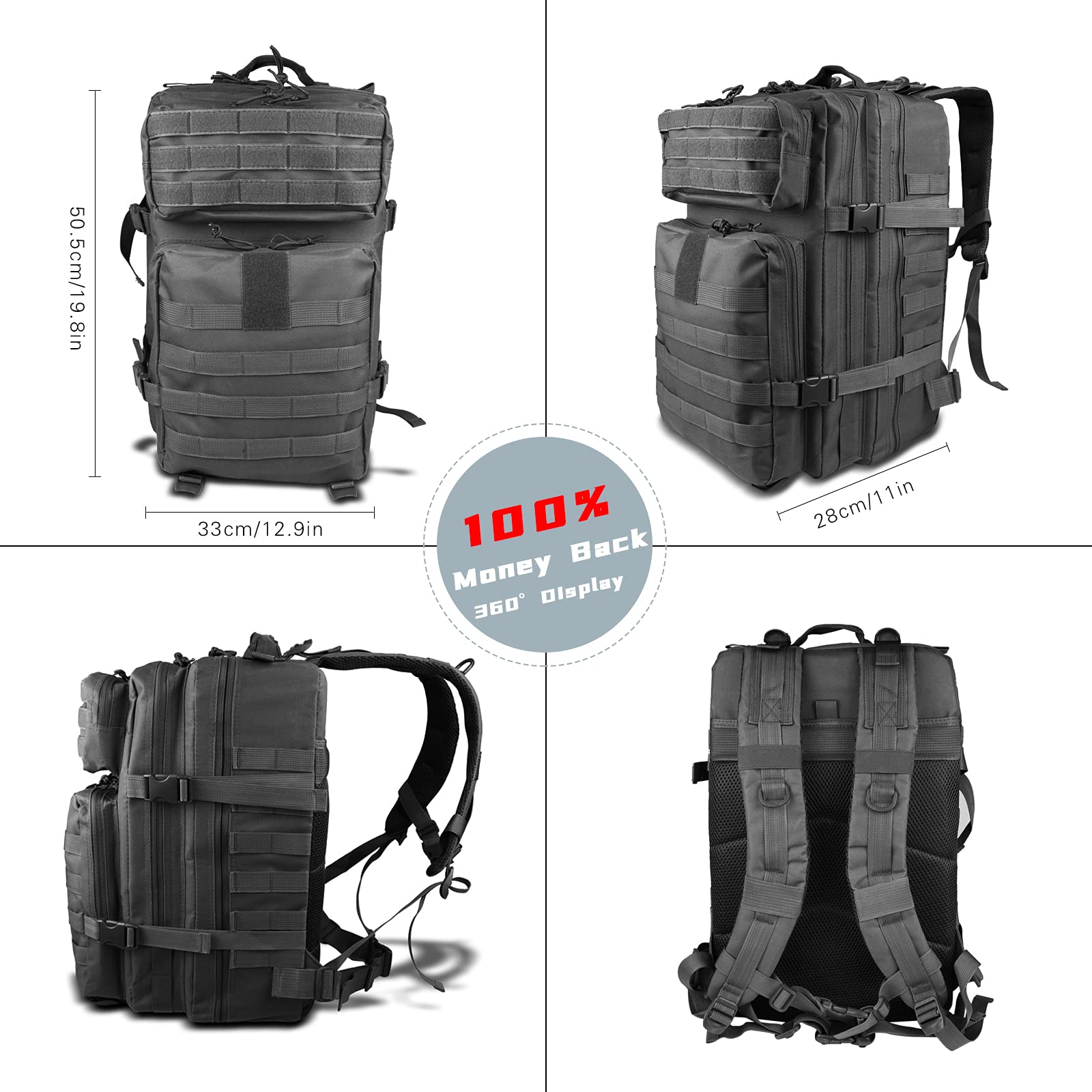 Buy 45L Military Tactical Backpack Large for Men Women Tactical Laptop