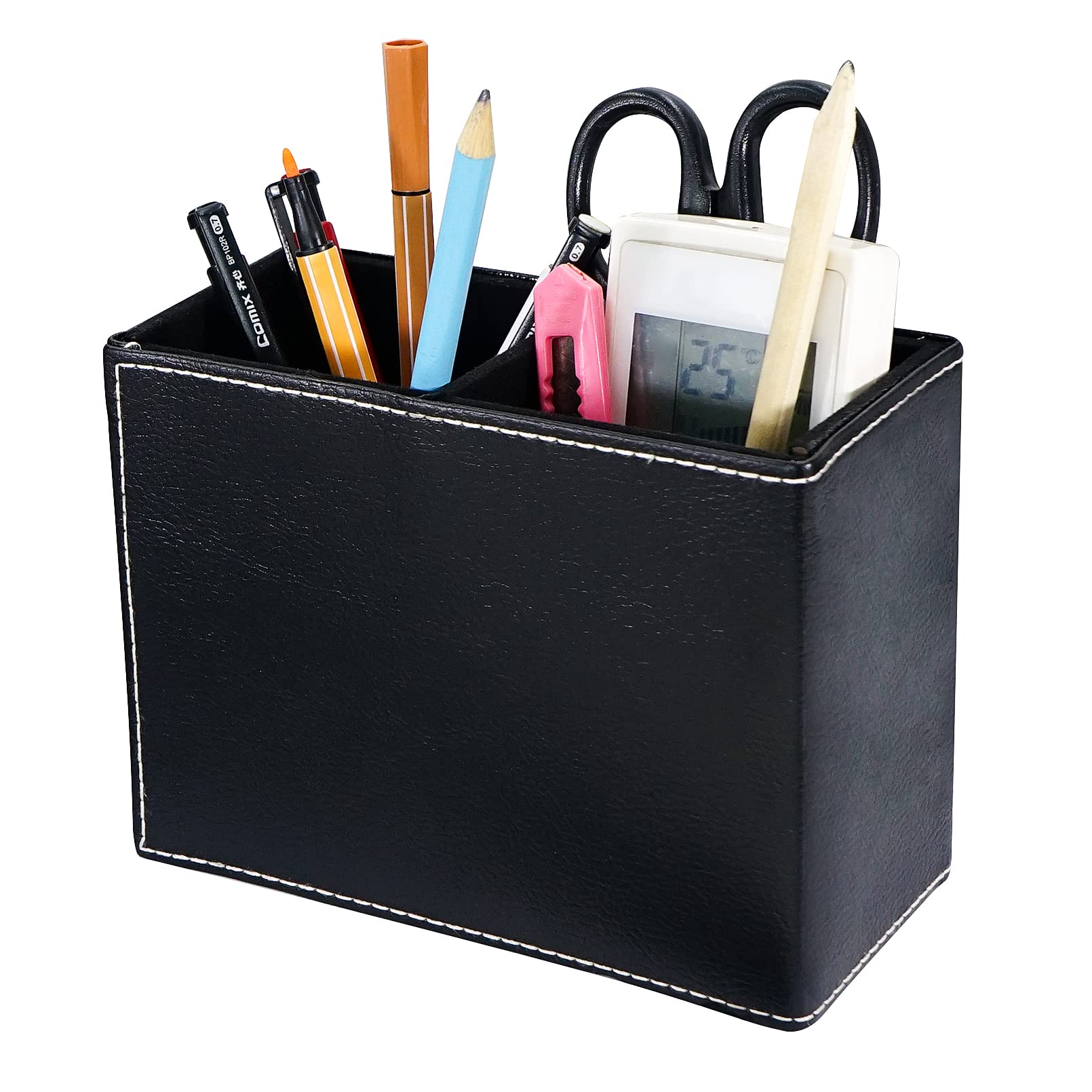 DreamsEden PU Leather Pen Cup, Pencil Holder