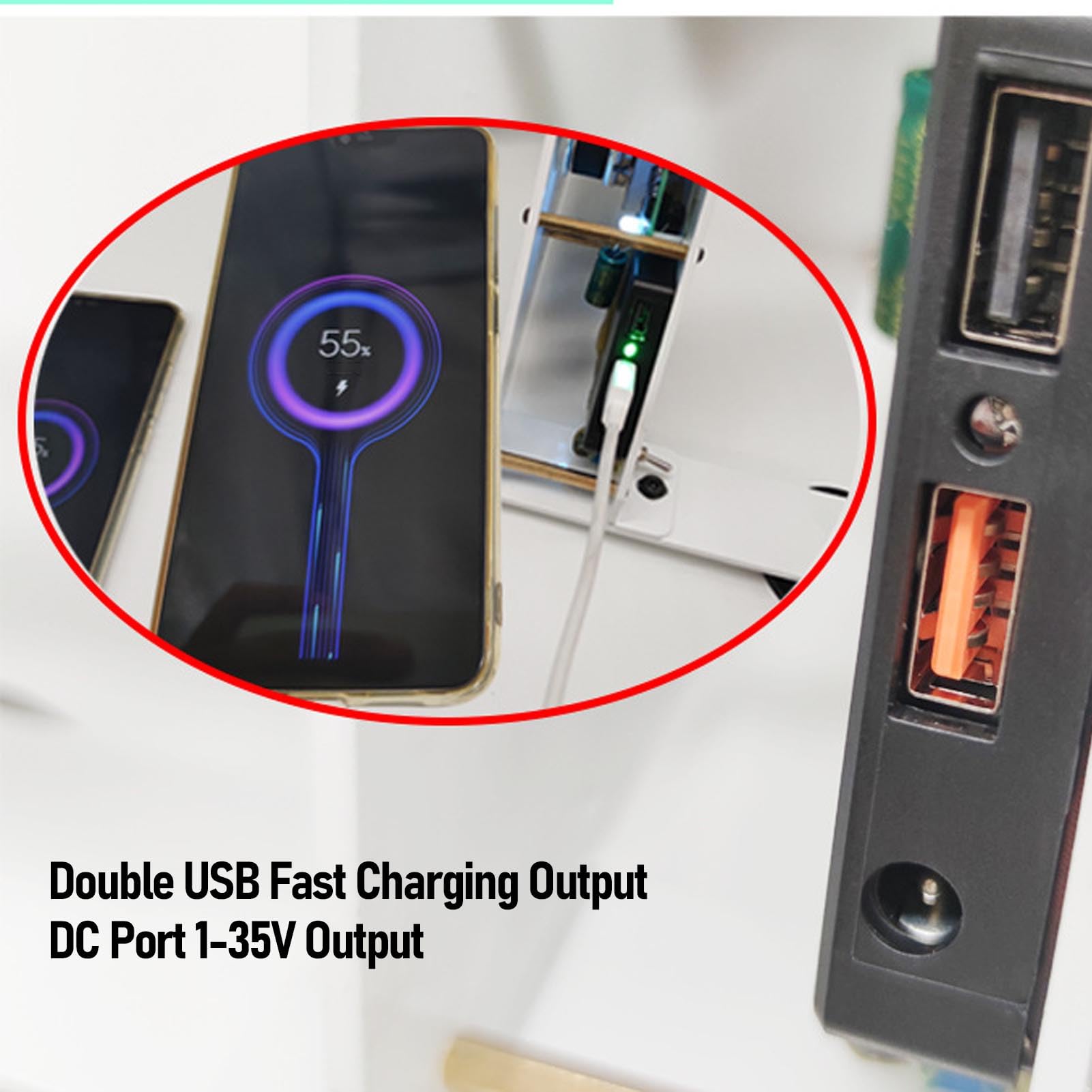 FILFEEL Generator Mocy na pedał o Mocy 100 W Przenośne Urządzenie ładujące USB i DC 1–35 V Zasilane Przez Człowieka do Stosowania W Sytuacjach Awaryjnych na świeżym Powietrzu Kemping Piesze Wycieczki
