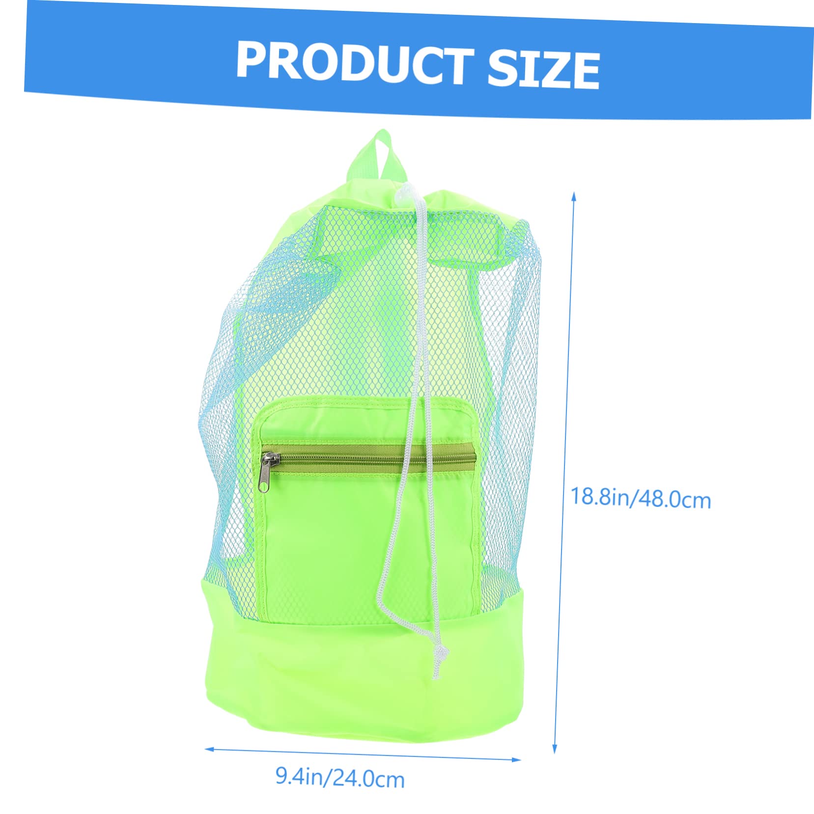 ERINGOGO Large Mesh Beach Storage Backpack for Swim Gear Pouch for Beach Vacation Essentials and Shell Collecting