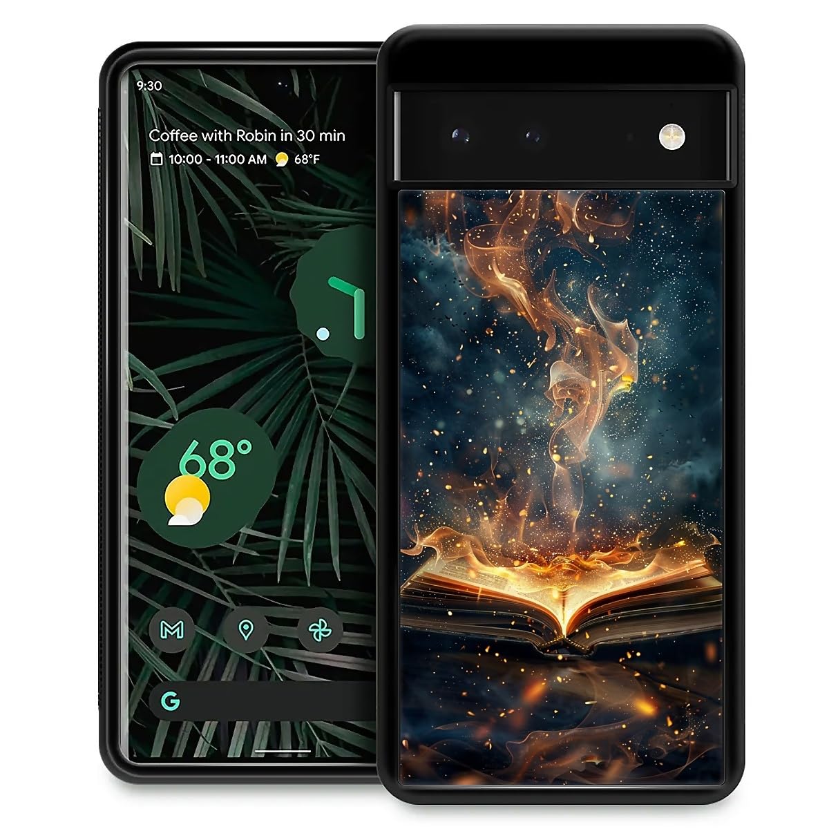 CARLOCA Compatible with Google Pixel 7 Case, Image Book Magic Flame Fashion Pattern Design for Girl Shockproof Anti-Scratch Hard PC Back Case for