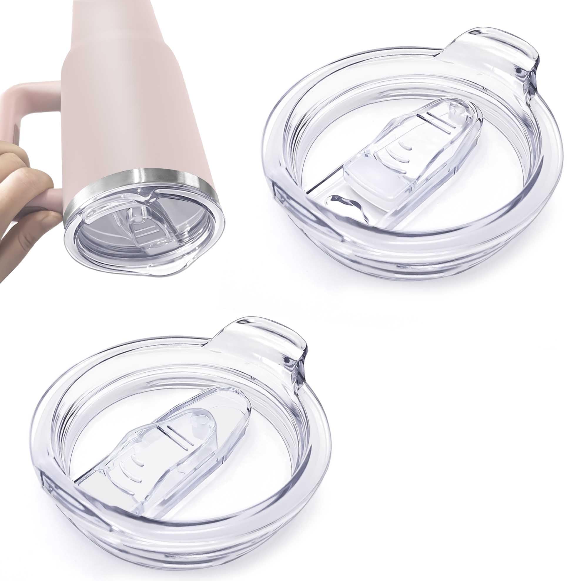 Replacement Lids Compatible with Stanley 40 oz Tumbler, Leak Proof Lid Replacement Fit for Stanley Cup 40oz, Spill Proof Covers for 40 oz Lid, (Clear, 2 Pack)