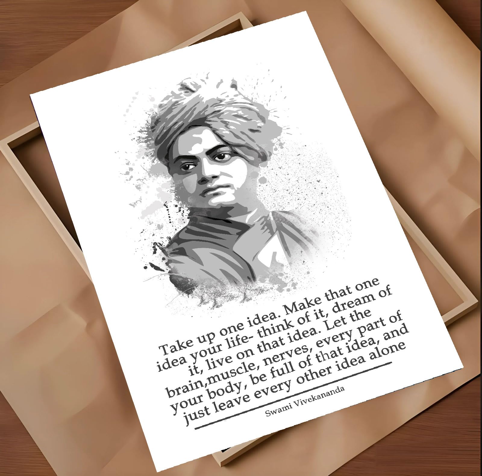 Swami Vivekananda Quote Poster - Motivational Wall Art -4