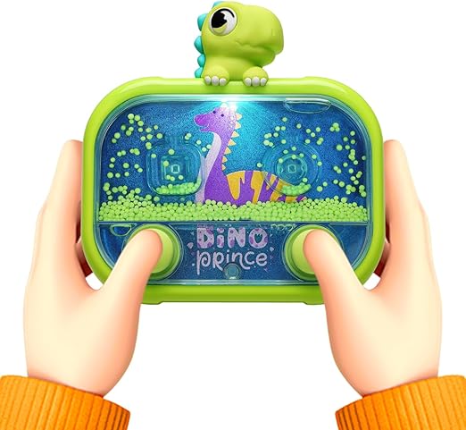 Handheld Water Game with Light – Water Ball Target Toy for Kids Ages 3+, Retro Fidget, Screen-Free Car Travel Game, Road Trip, Airplane, Portable Autism Gift