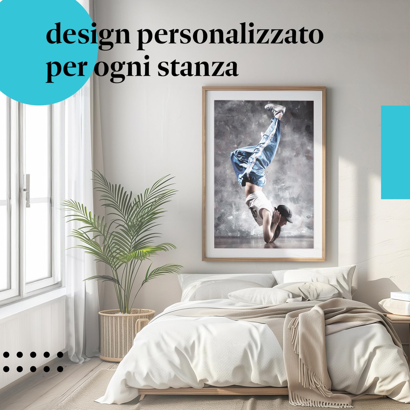 Postereck - 0519 - Hip hop, ballerina Street dance Danza Musica Donna - Decorazione da Parete, Stampa Fotografica, Idea Regalo, Quadri - Tela - 100,0 cm x 75,0 cm