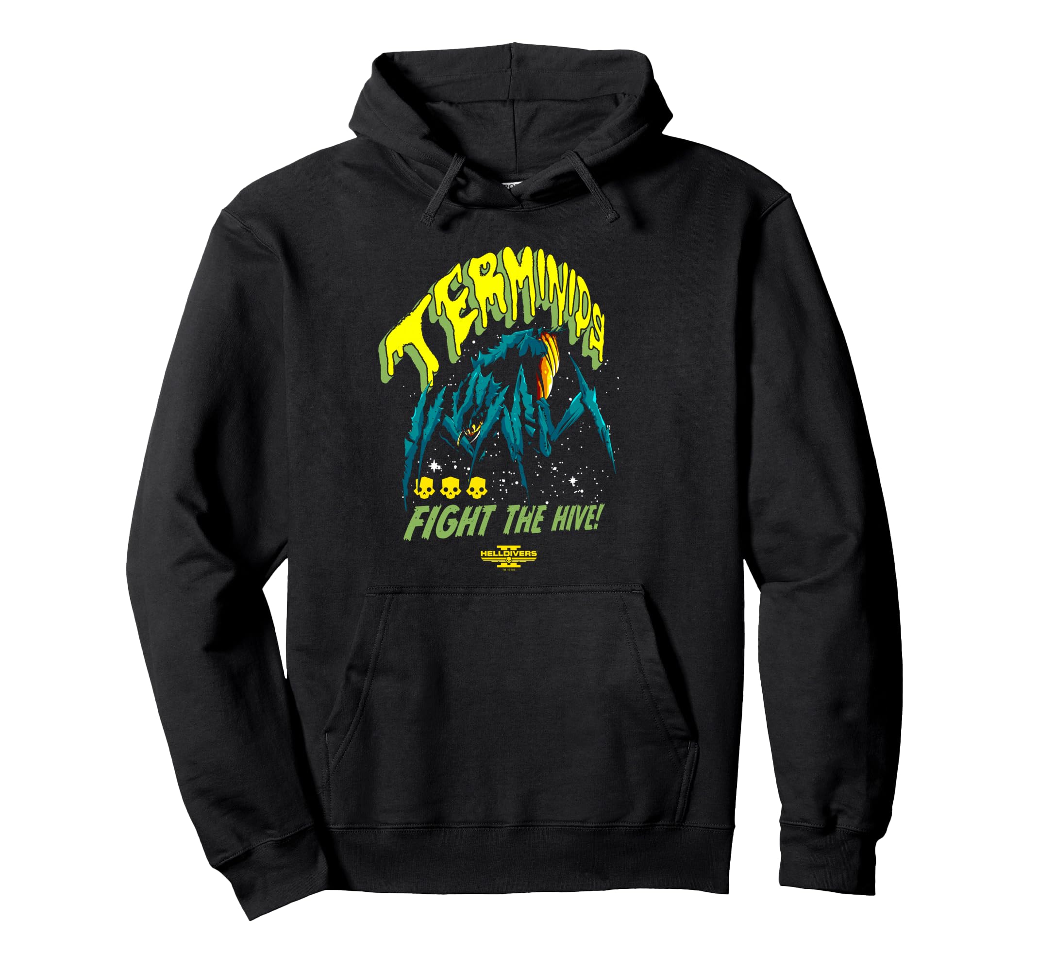 Helldivers 2 Sony Playstation Video Game Retro Terminids Pullover Hoodie