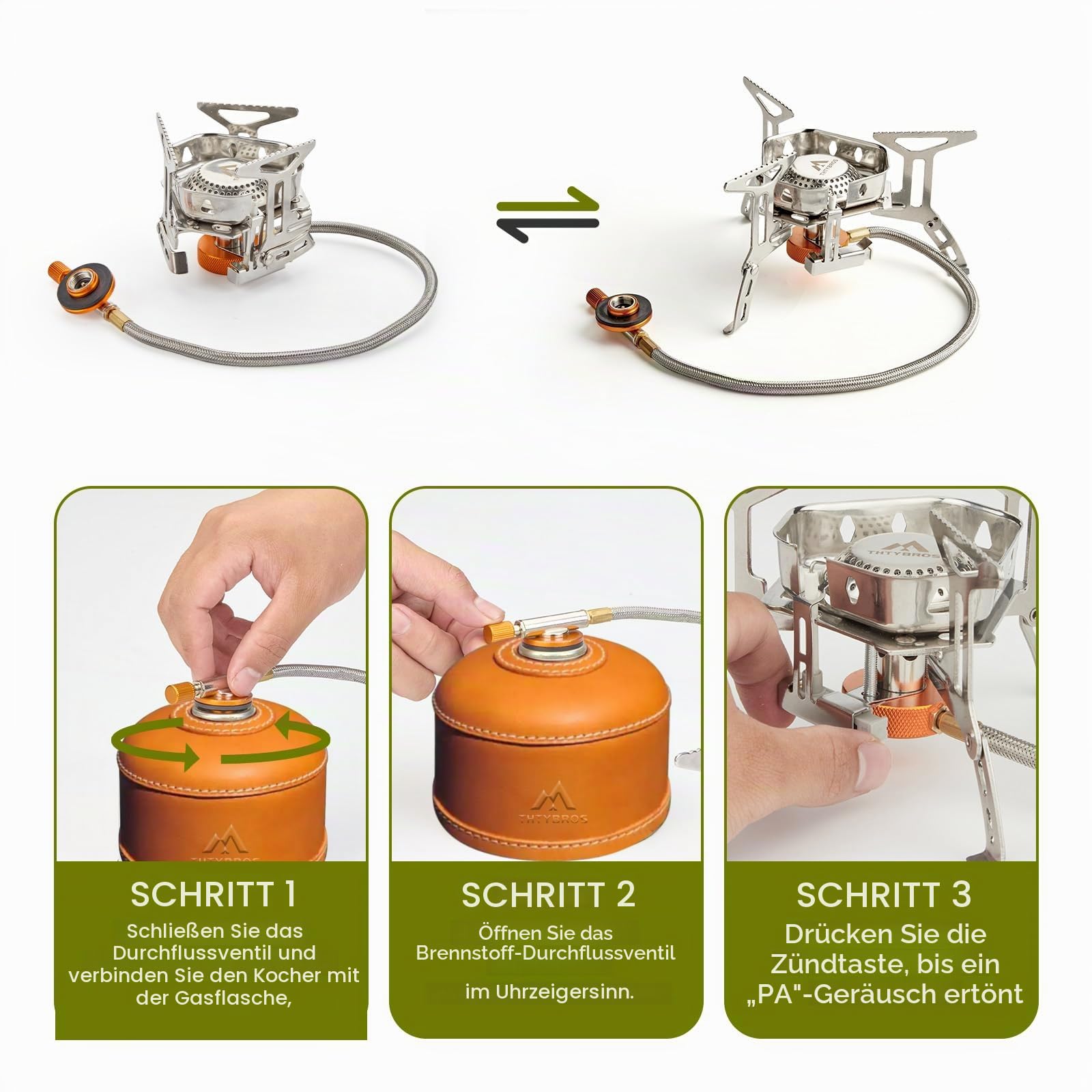 THTYBROS 17-teiliges Camping-Kochgeschirr-Set, 1,2 l Topf, 17,8 cm Pfanne, 0,3 l Wasserkocher-Set mit 2 Edelstahlbechern, Tellern, Gabeln, Messern, Löffeln zum Wandern