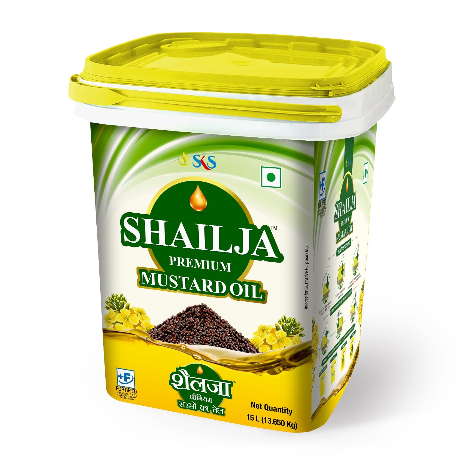 SHAILJA Premium Pakki Ghani Mustard Oil 15 Liter Bucket (B0CTMJ464Y) Amazon Price History, Amazon Price Tracker