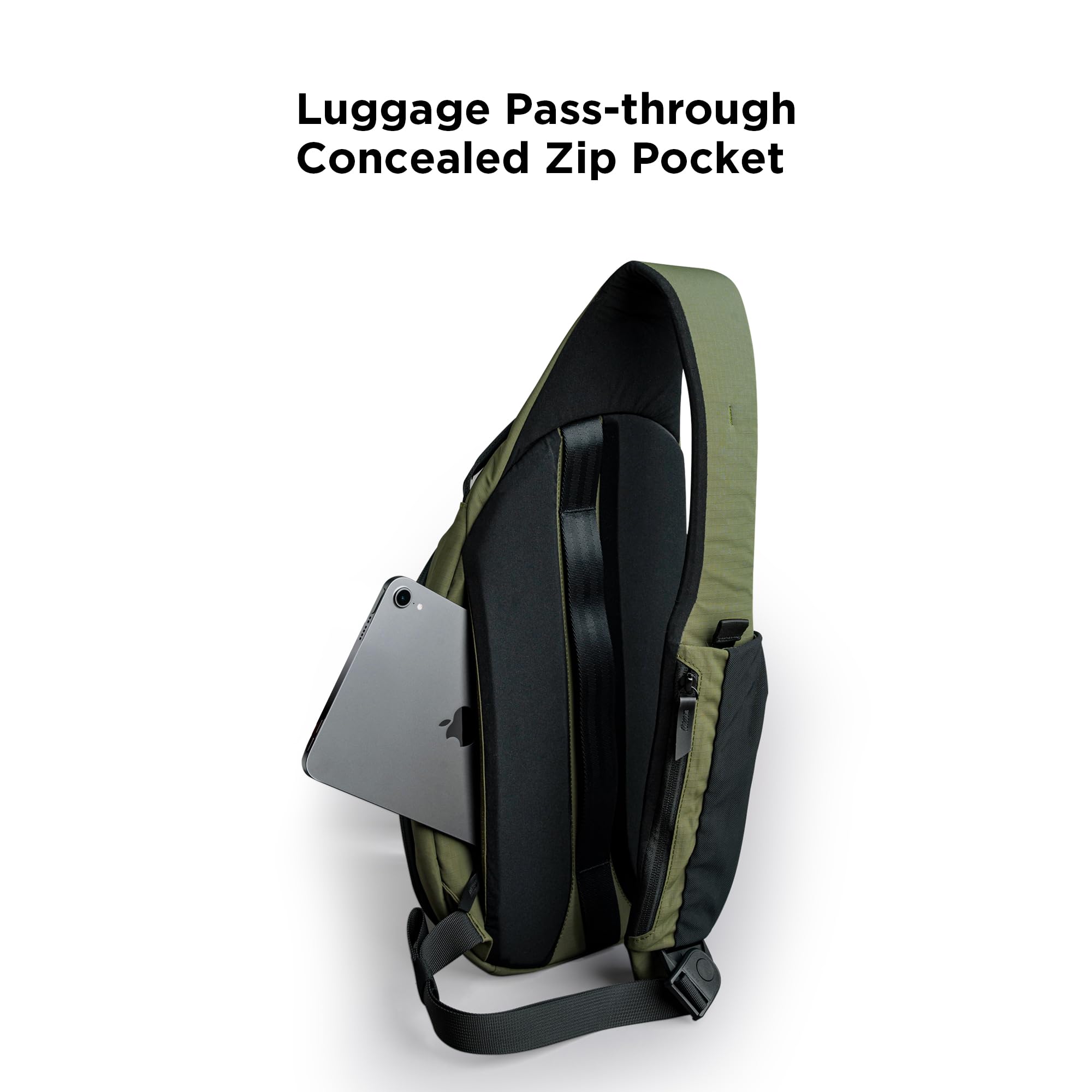 ALPAKA Metro Crossbody Sling Bag 7,5 l, torba crossbody, plecak Sling Backpack, pasuje do tabletu 11", pojedyncze ramię z zamkiem błyskawicznym YKK, rozszerzalna kieszeń na butelkę wody, rękaw na