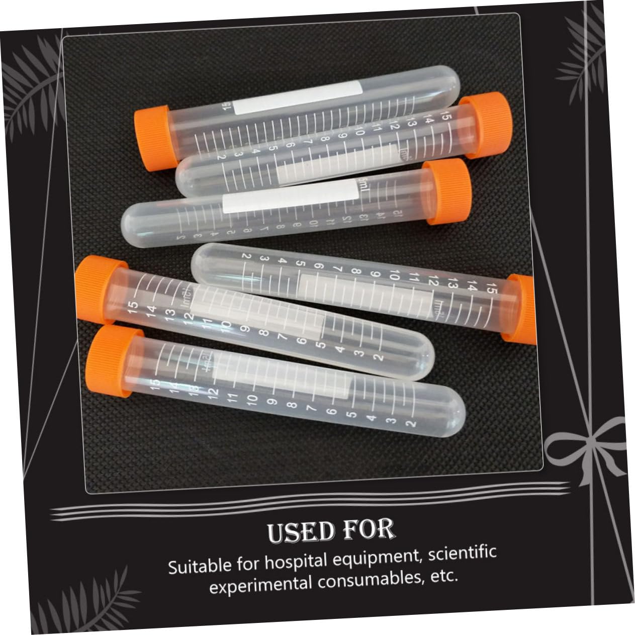 Zentrifugenröhrchen Zufällige Farbe aus Pe mit Schraubverschluss Transparentes Design 15ml 100 Stück für Wissenschaftliche Experimente und Klinische Laborausrüstung