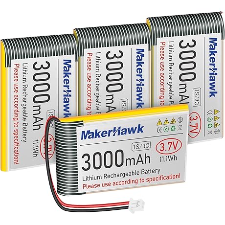 MakerHawk 3.7V 3000mAh LiPo Battery: Reliable Power for Your Projects