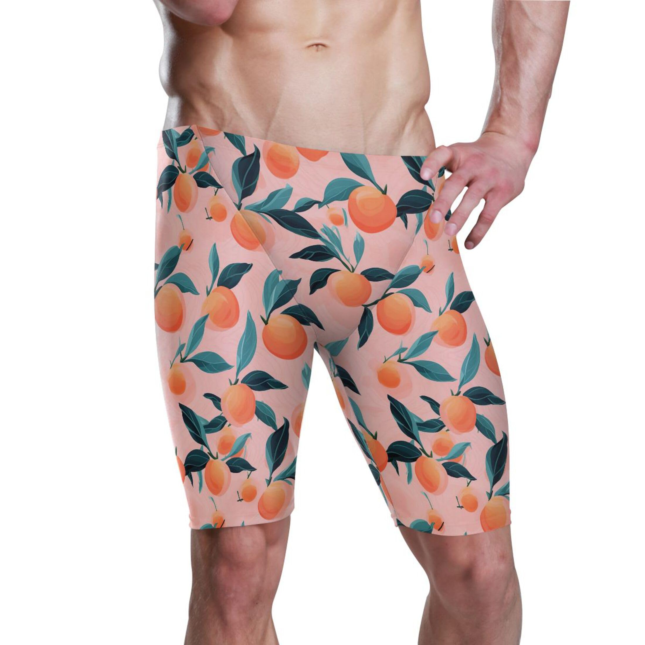 UMIRIKO Peach Fruit Swim Jammers for Men Athletic Durable S B0401933