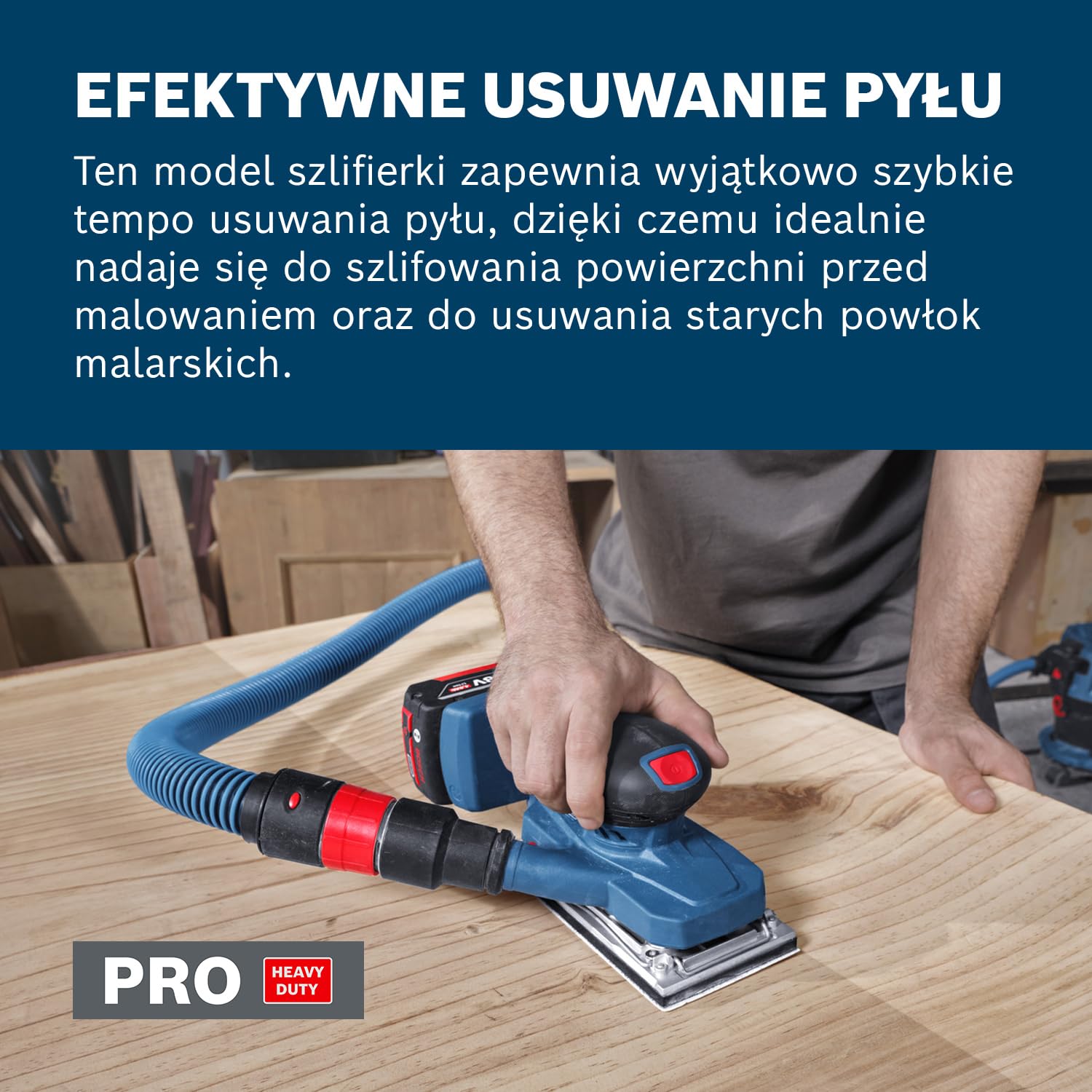 Bosch PRO 18V System Akumulatorowa szlifierka oscylacyjna GSS18V-18 (worek na pył, papier ścierny)