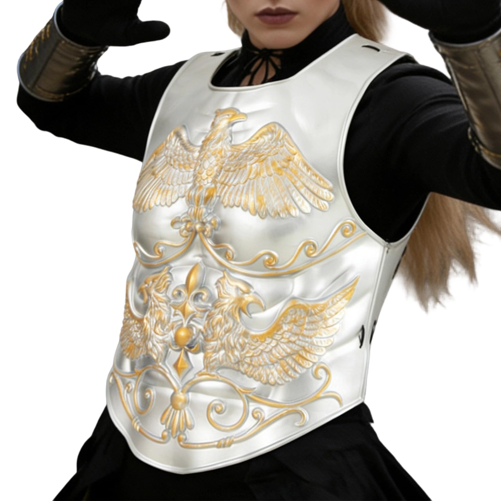 Armure de soldat médiévale réaliste pratique pour fête à thème - Armures de poitrine pour amateurs de cosplay - Costume de défense