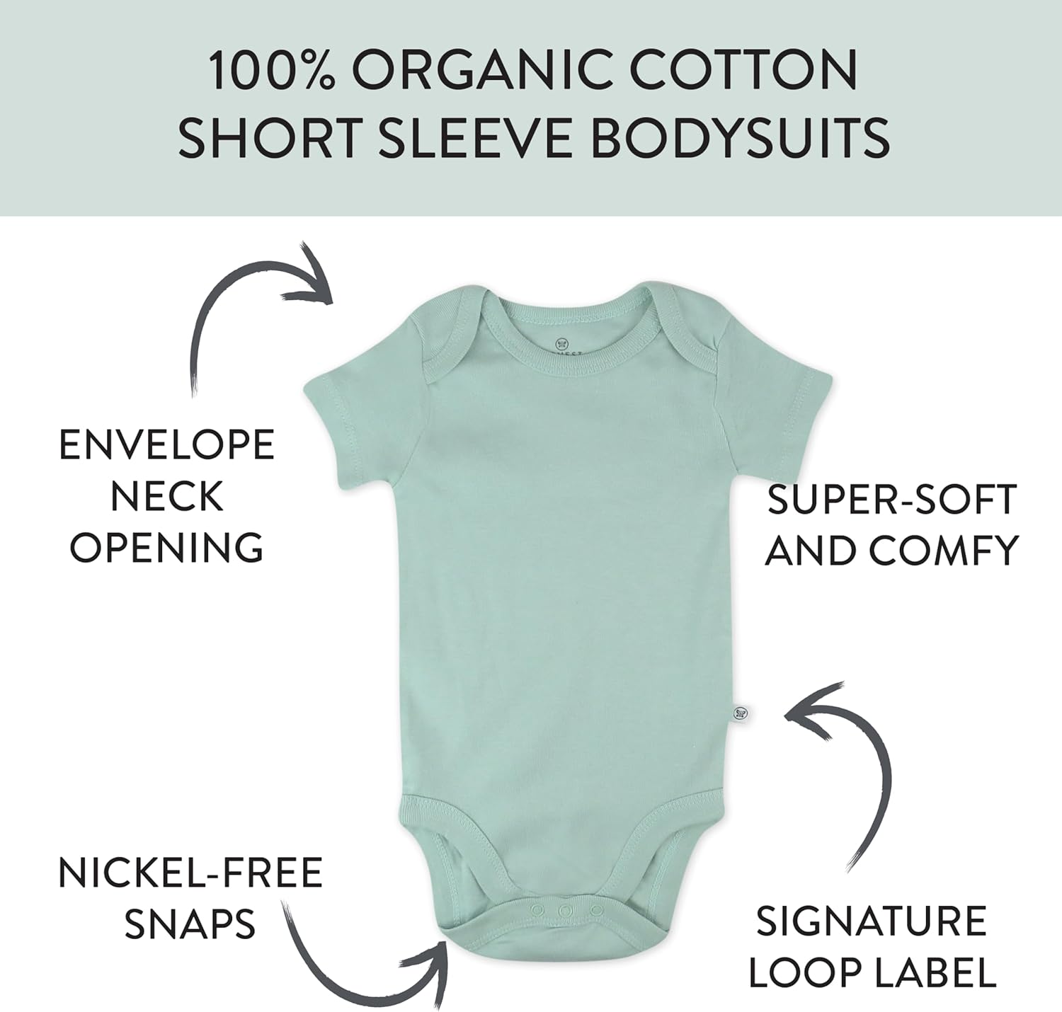 HonestBaby baby-boys 5-pack Short Sleeve Bodysuits One-piece 100% Organic Cotton for Infant Baby Boys - Image 2