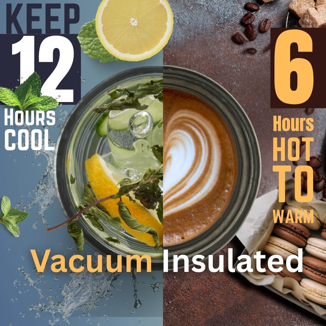 100% Titanium Body 16oz Travel Mug – Double-Wall Insulated Cup, Leak-Proof Lid, Lightweight, BPA-Free Metal Tumbler, Wide Mouth, Durable & Uncoated, Hot 6H/Cold 24H, for Camping or Commute (Lunar) - Image 4