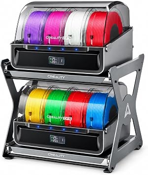 Creality Official CFS Workstand, CFS Stand, Space-Saving Quick-Storage, Dual-Tier Pull-Out Shelves, 15kg Max Load, Metal Soft-Close Slides, Anodized Aluminum Finish, Holds Printers, Dry Boxes & CFS