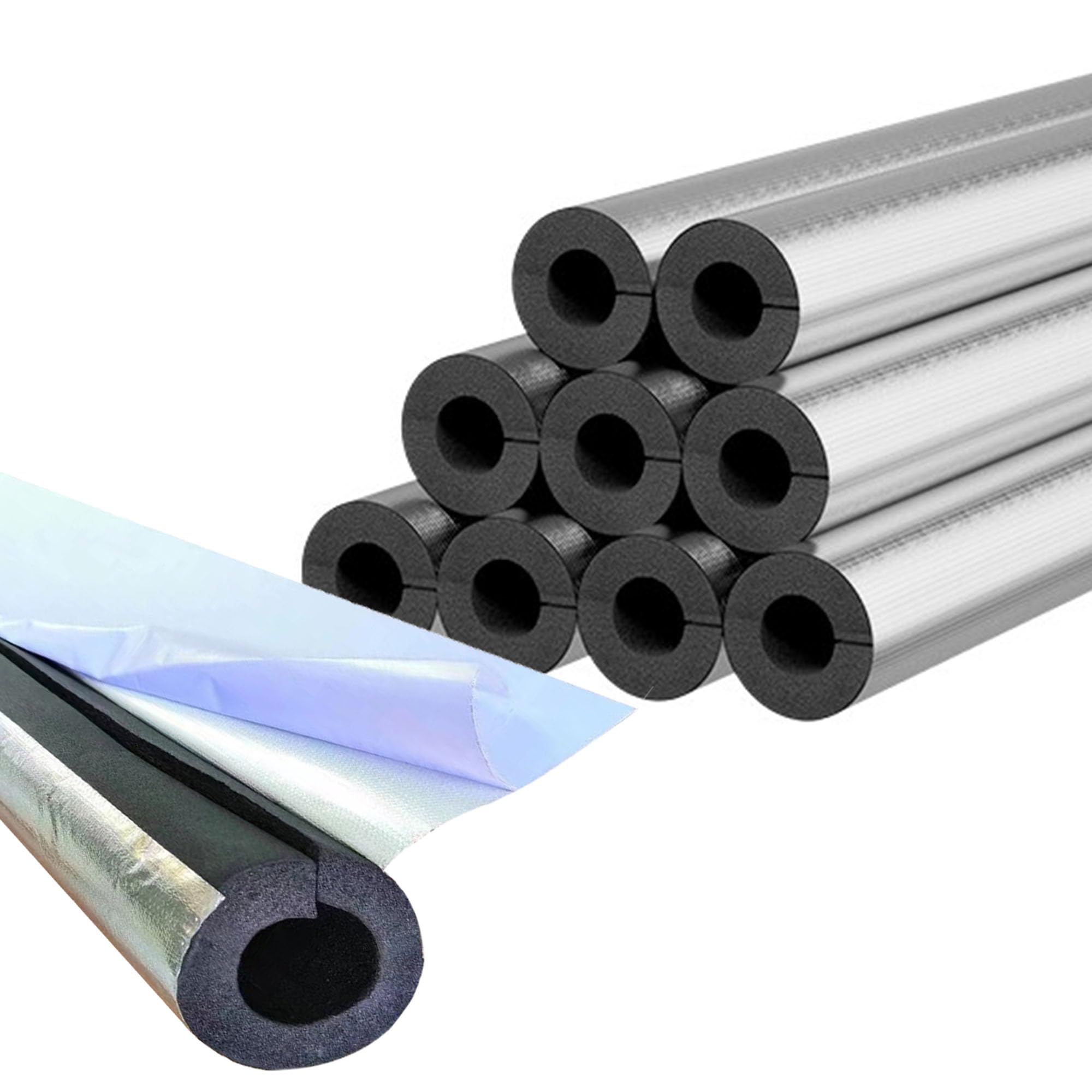 Isolante per Tubi in Schiuma ID219mm x T30mm x L0.95m
