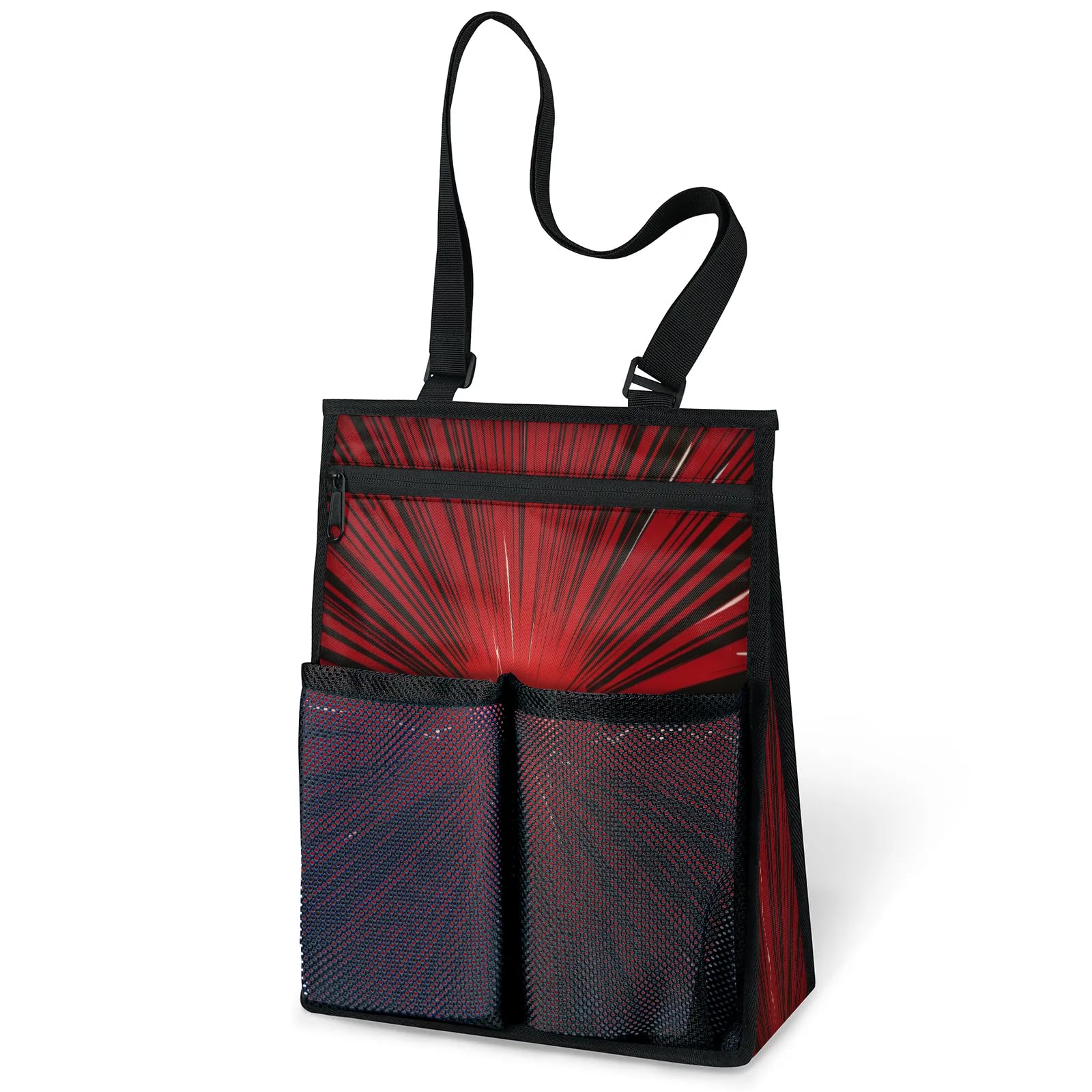 Ourtheme Creativity Lightning Pattern Portable Shower Bag for Travel Gym Camp Beach Tote Shower Caddy Bags Hanging Toiletry