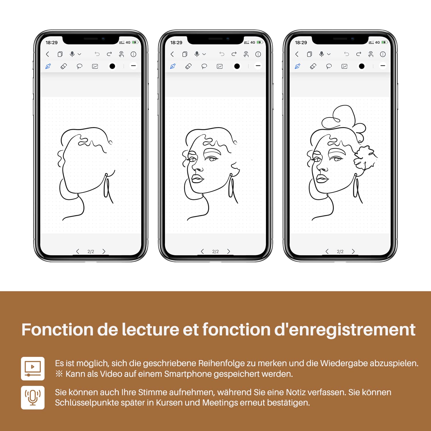 HUION Note X10 Zeichentablett für Laptop, digital, 2-in-1, kabelloses Bluetooth-Notizbuch, elektronischer Notizblock für Notizen, Digitale Kunst und Meetings