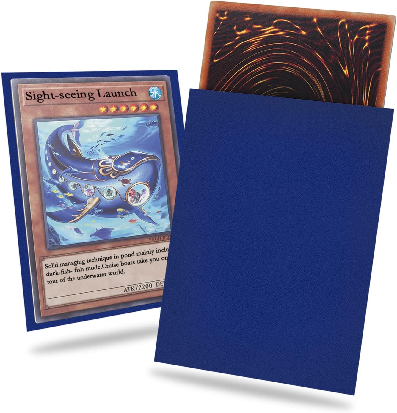 Black Card Sleeves Yu-Gi-Oh! Card Sleeves - Blue Hologram Design, 70pcs,  Glossy Finish, Japanese Size Yugioh Card Sleeve