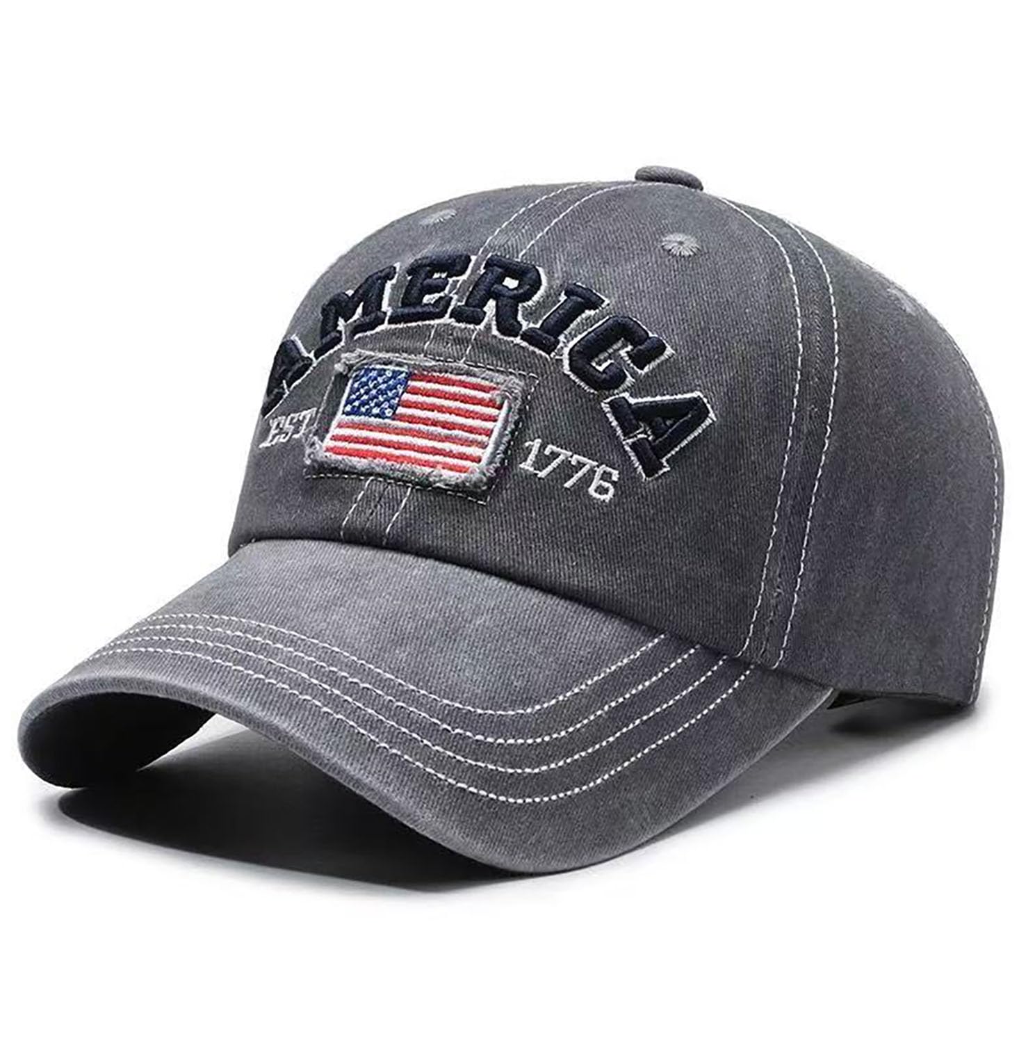 acdiac Curved Brim Baseball Cap for Men Trucker Hat Dad Hat Adjustable Size Running Golf Hat