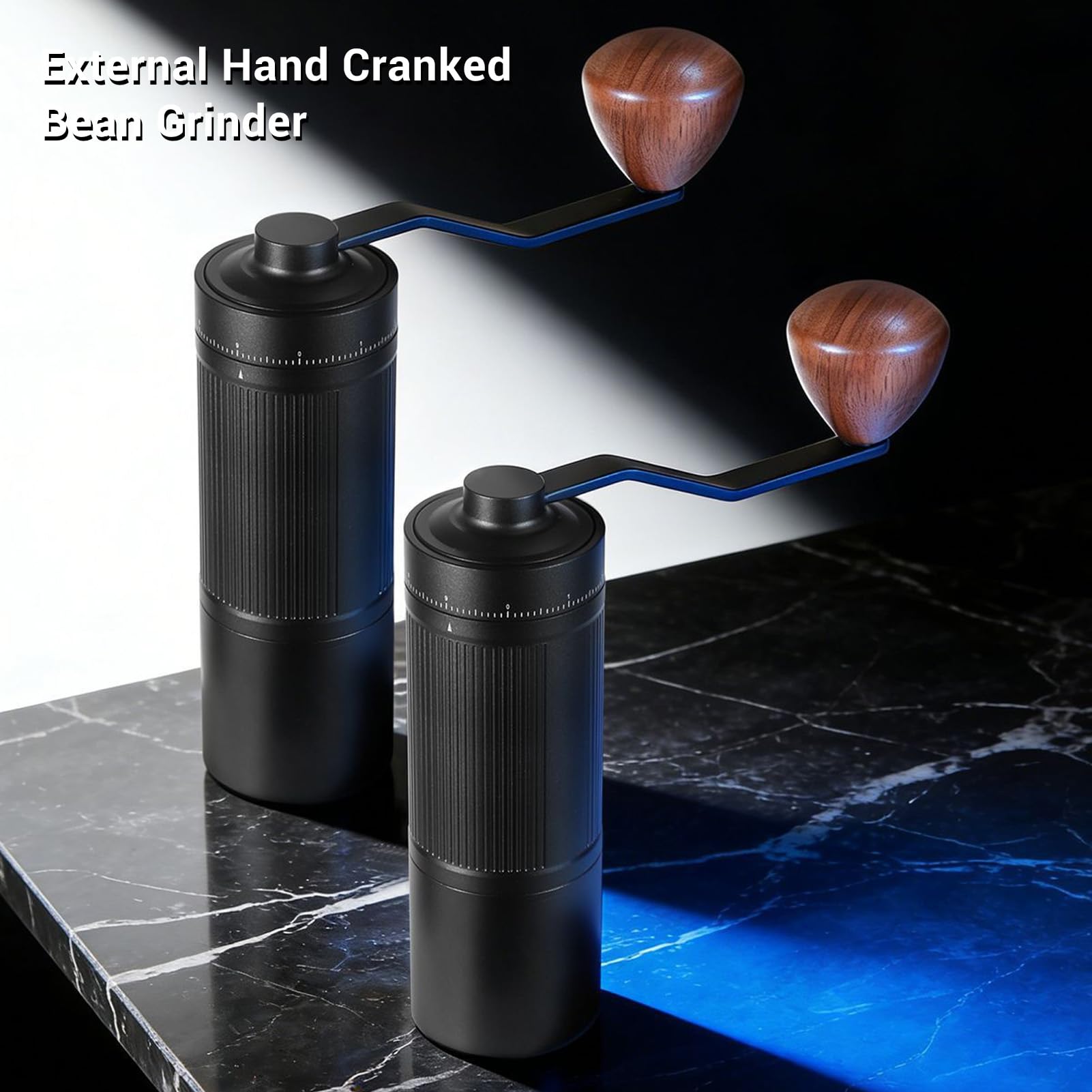 Molinillo de café Manual, 49 Ajustes Regulables con Muelas de Aleación de Aluminio de Grado Aeronáutico y Acero Inoxidable, Diseño Compacto y Portátil para Espre