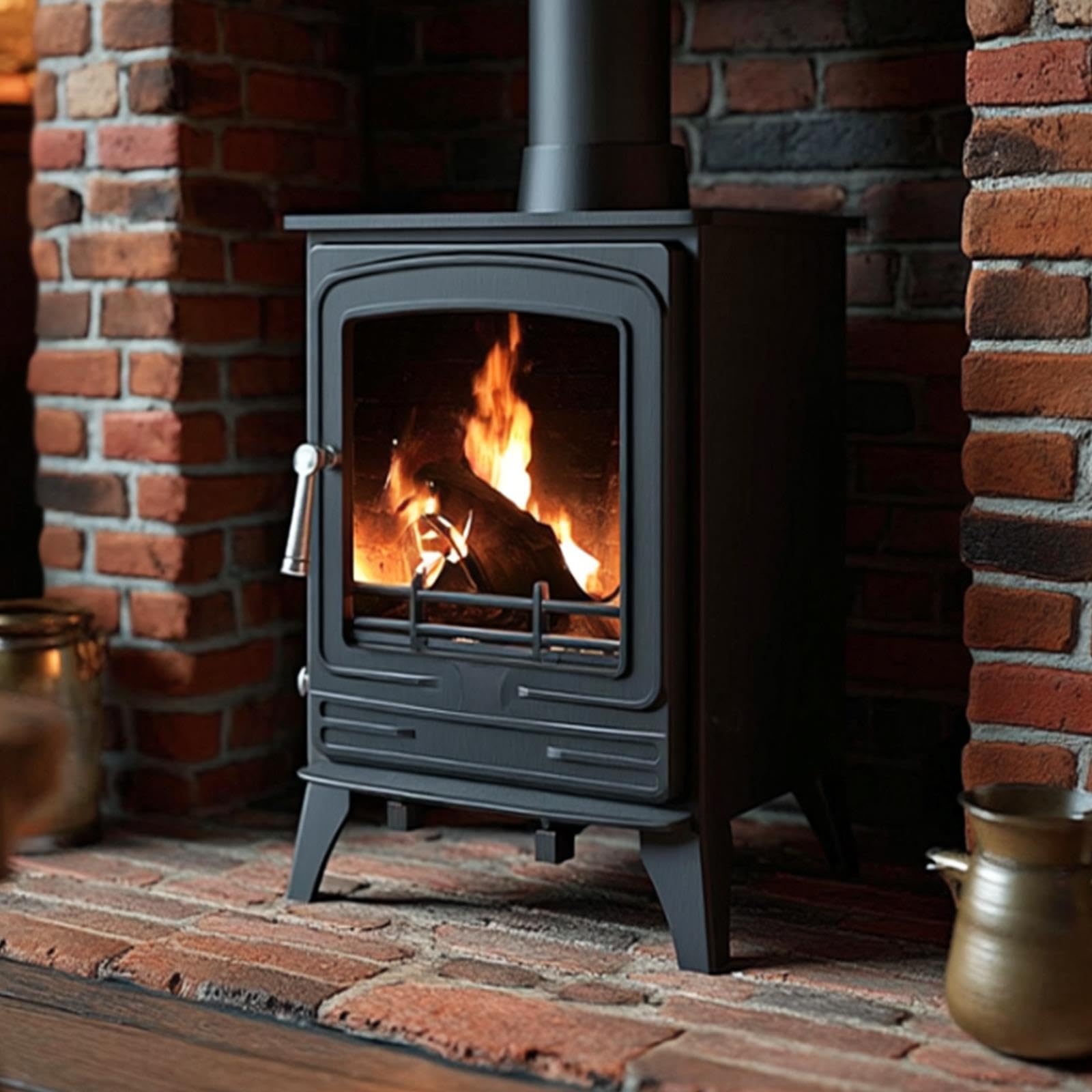 Royalfire Coal Royal Fire 4.2Kw Steel Eco Multifuel Stove - Steel - Steel - 4.2Kw