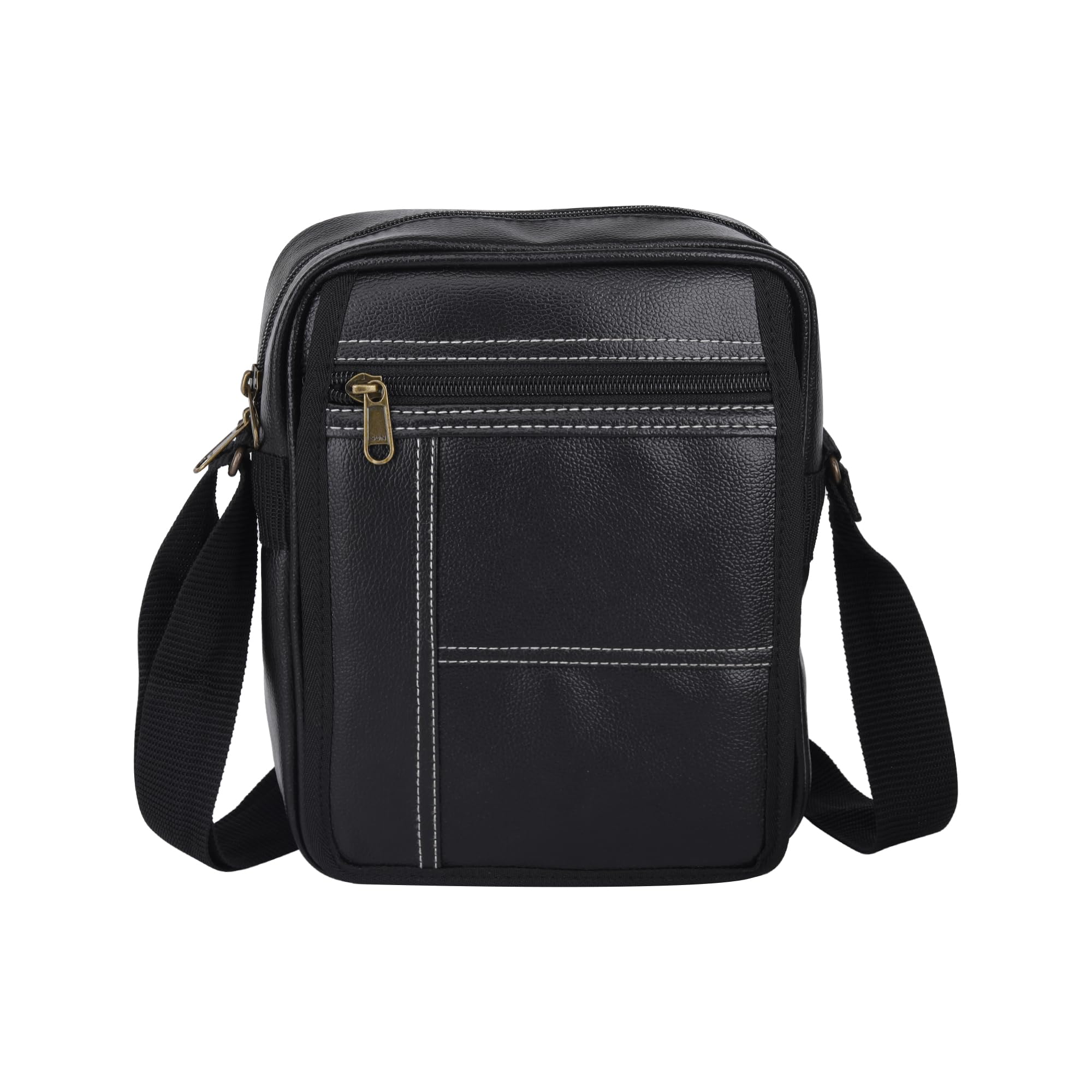 Amazon Brand - Solimo - Vegan Leather Sling Cross Body Travel Office M
