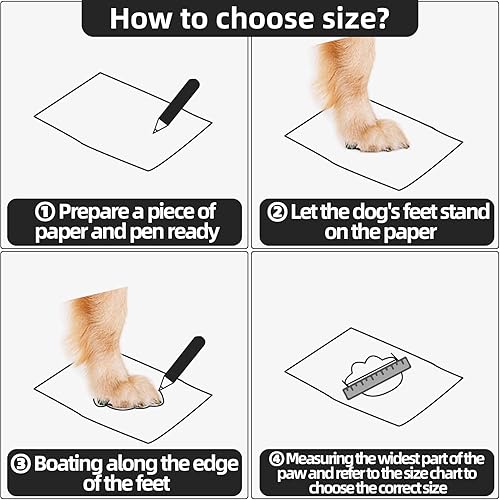 Miniatura 3 de Zapatos para perros grandes botas transpirables para perros medianos, protectores de patas para pavimento caliente de verano, nieve de invierno,