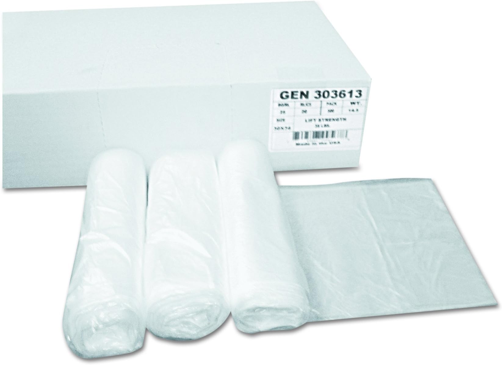 General Liners 303610 36" Length x 30" Width, 10 Mic Thickness, Clear Color, Heavy Duty Liner (Case of 500)