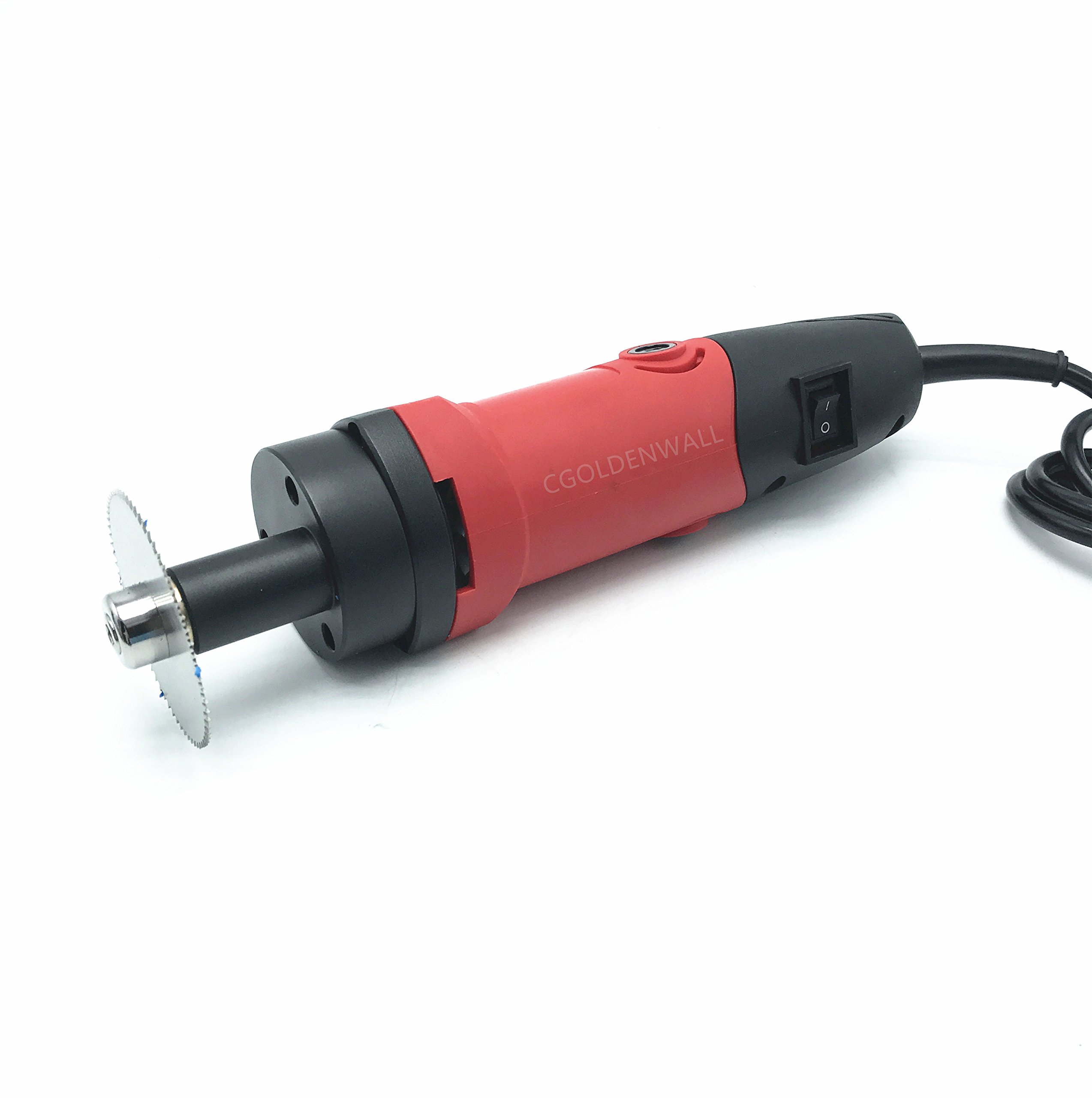 CGOLDENWALL Máquina de corte de yeso de velocidad eléctrica ajustable, con 3 hojas de sierra para rasgar materiales poliméricos, yeso 12500r/min (220 V)
