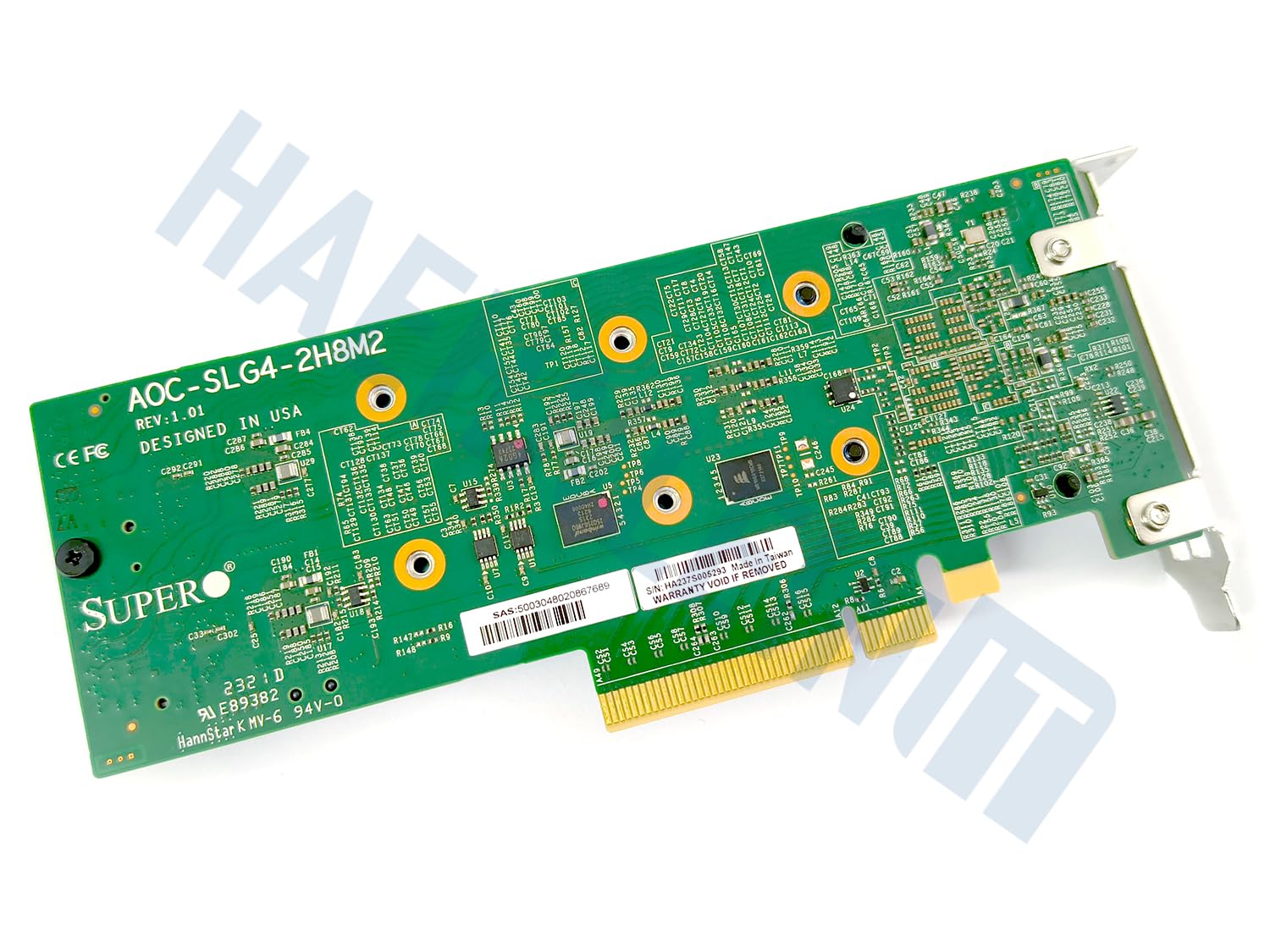 LP PCIe 4.0 x8 Hybrid NVMe/SATA M.2 RAID 0/1 Carrier, kontroler RAID SAS3808 [AOC-SLG4-2H8M2-O]