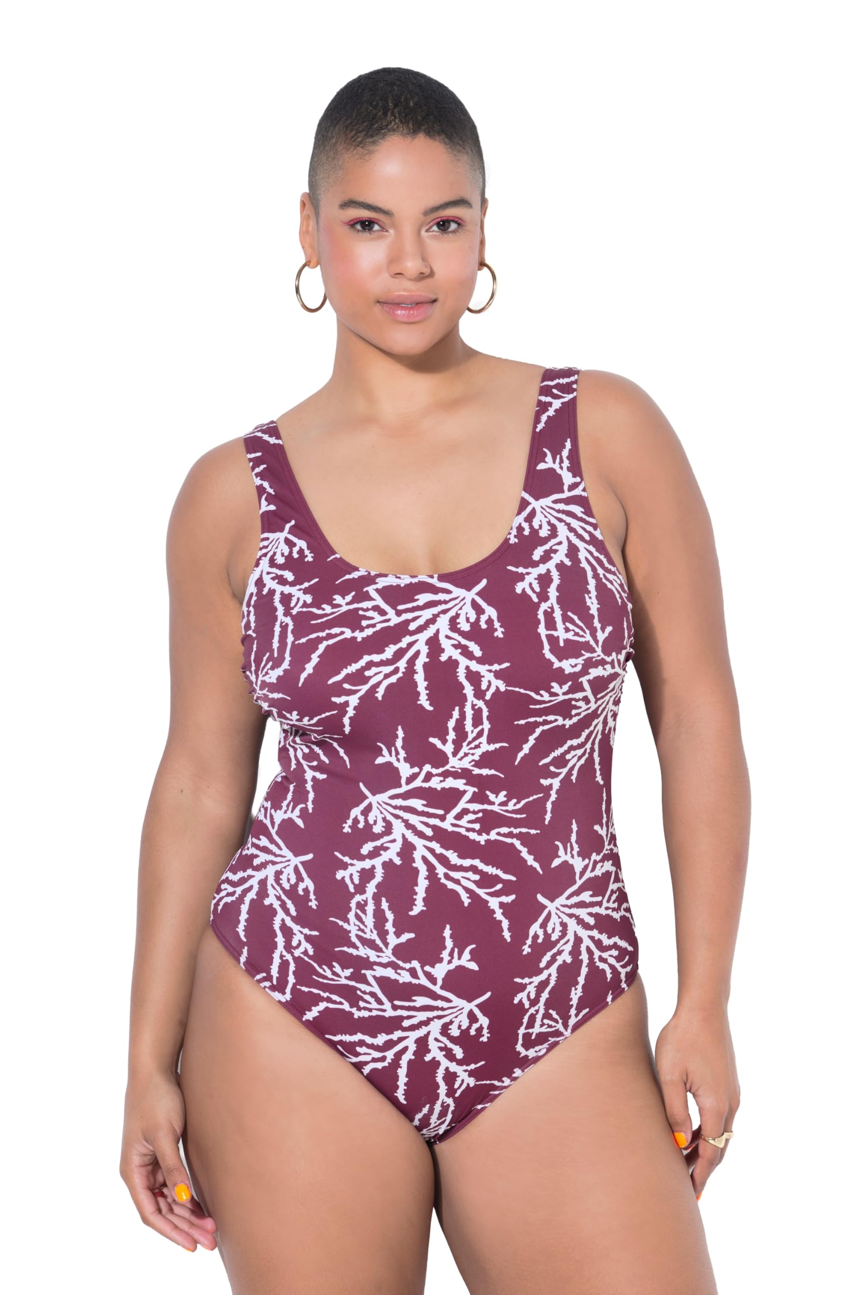 Studio Untold Damen große Größen Übergrößen Plus Size Badeanzug, Softcups, Alloverprint 849757