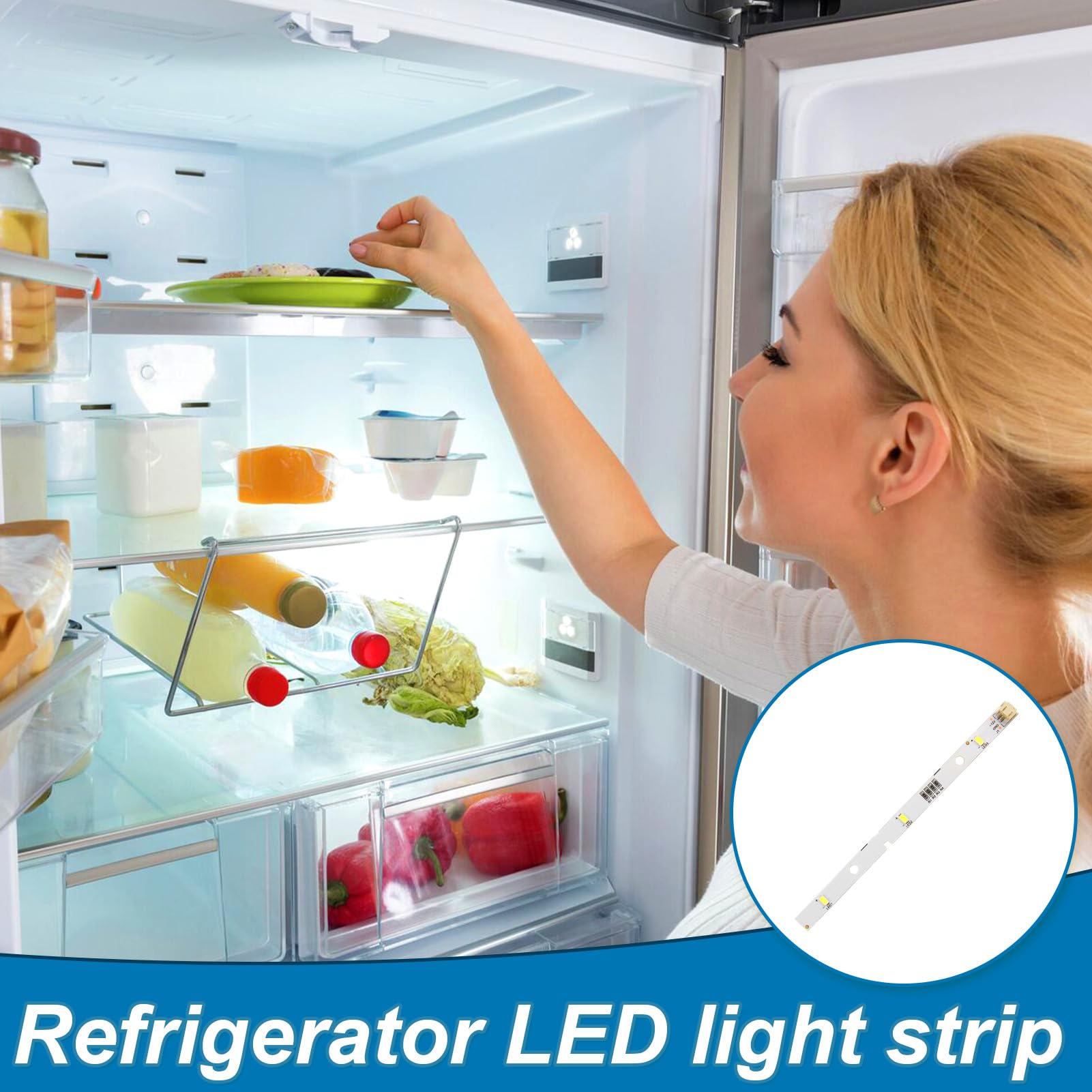 Nodcows Striscia LED Per Frigorifero RONGSHENG - Sostituzione Luce Interna 12V 2W Bianco Freddo