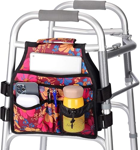 Miniatura 2 de supregear Bolsa de andador y bolsa lateral para andador, ligera, plegable, accesorios para andadores, cesta organizadora de cesta para andador,