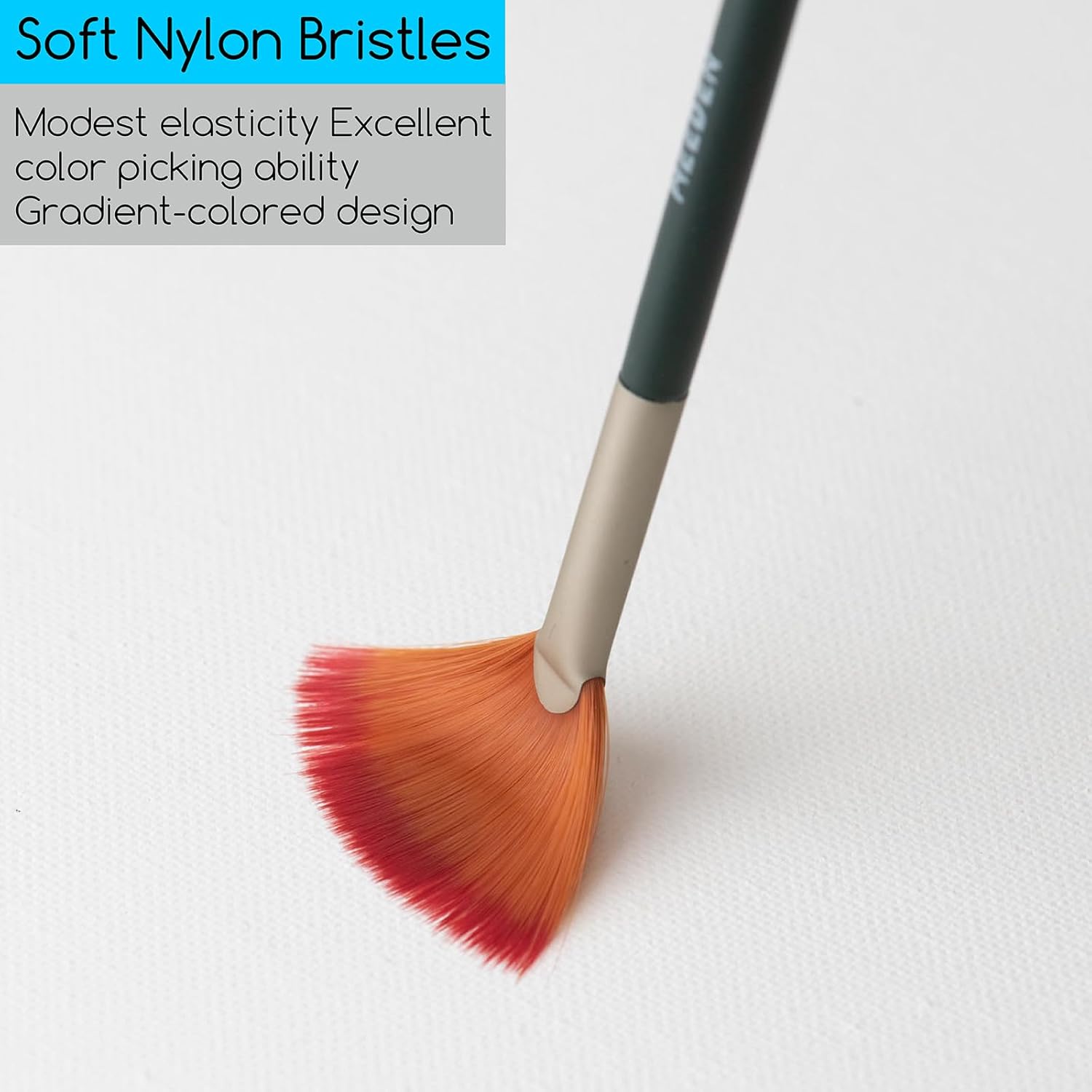 MEEDEN Acrylic Paint Brush Set: 10pcs Art Paint Brushes for Acrylic Painting with Soft Nylon Hair - Artist Paintbrushes for Watercolor Oil Gouache Body Face Rock Canvas Painting