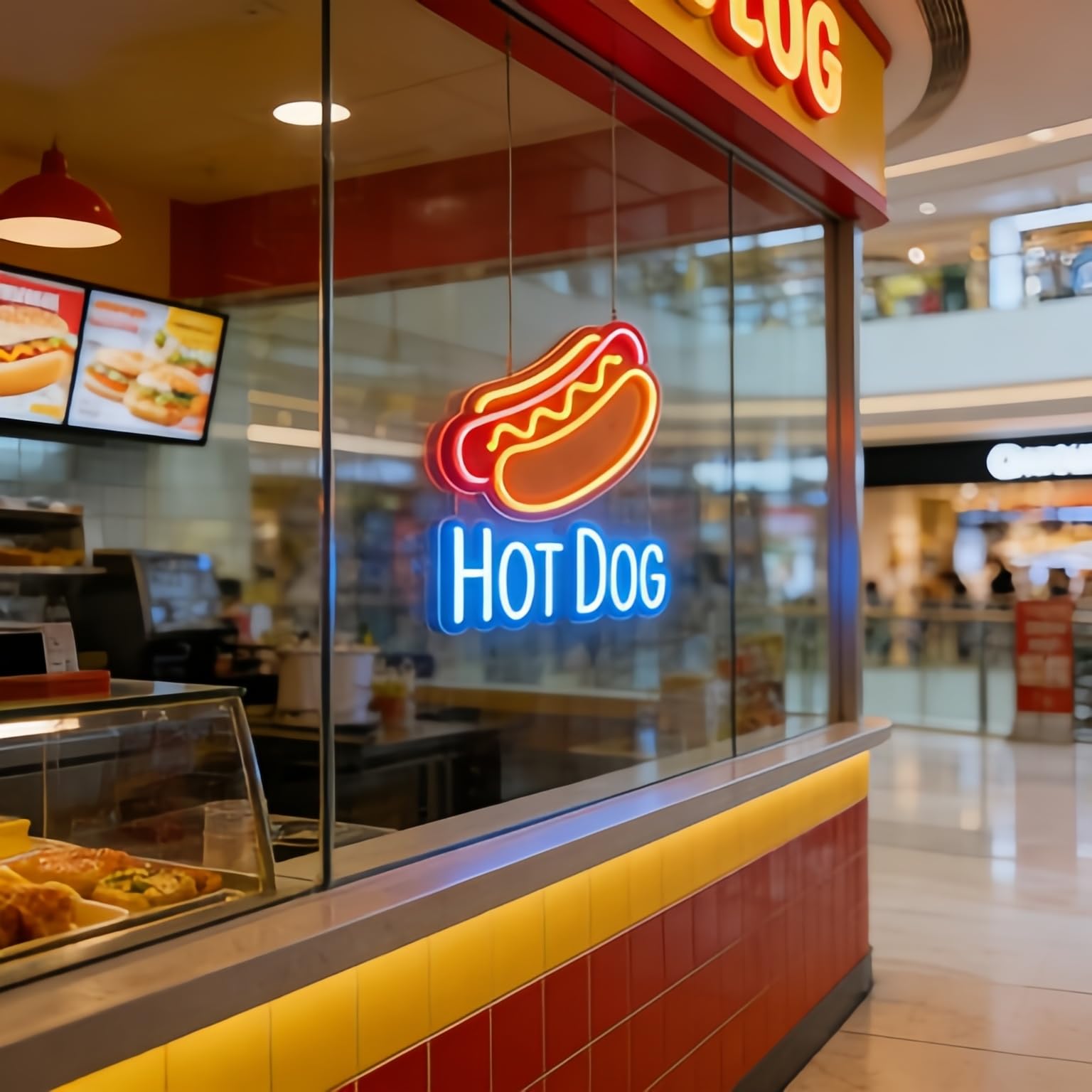 Hot Dog Neon Shield Fast Food LED Neon Luci LED Street Food Hot Dog Decorazione da parete