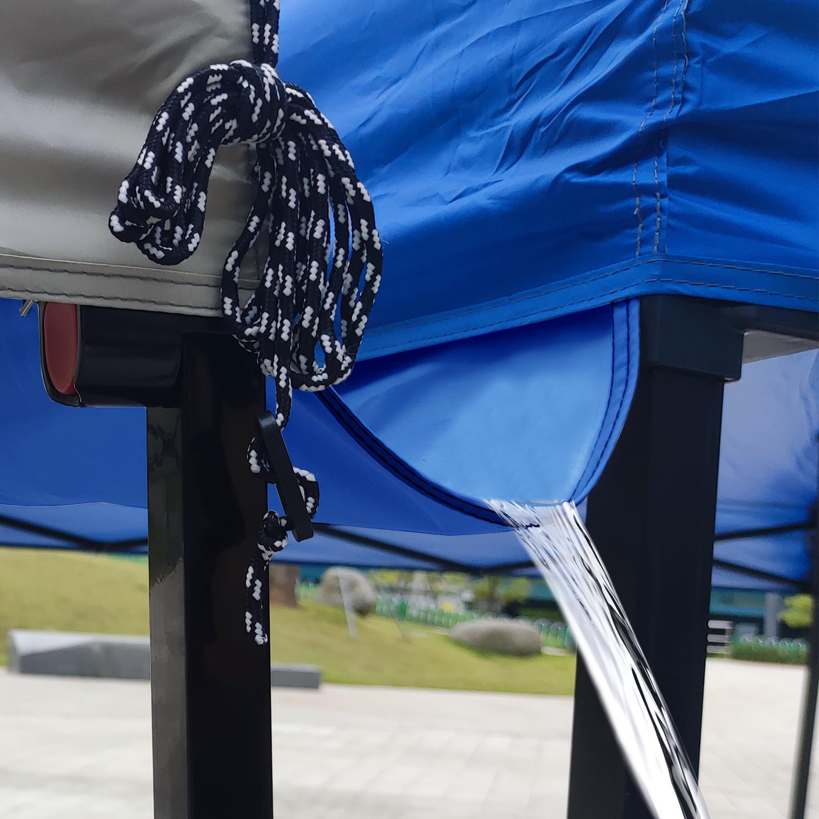 Photo 1 of 10 Ft Canopy Rain Gutter for Pop Up Canopy, Tent Accessories for Rains, Drainage on Both Sides of Canopy Gutter(Blue)