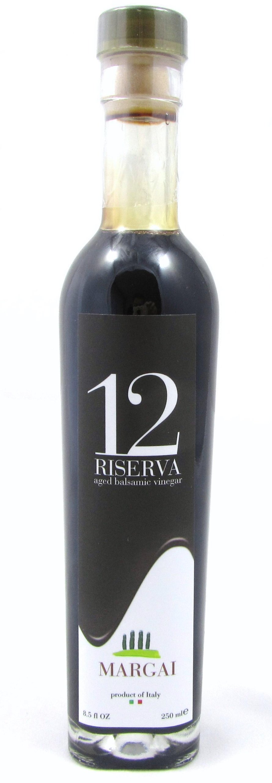 Margai Riserva Italian 12 Year Old Authentic Aged Balsamic Vinegar - Rich and Deep Flavor - All Natural Ingredients - Aged in Wooden Barrels