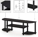 FURINNO 11058EX/BK Tourner-S-Tube large TV Centre de divertissement, Espresso/Noir