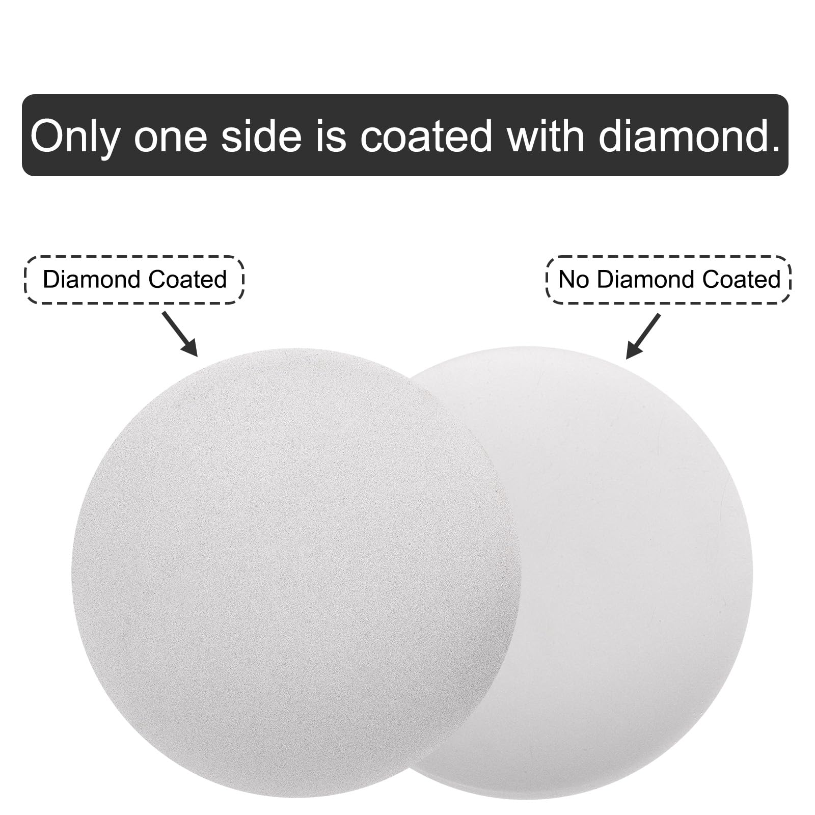 uxcell Disco de lijado de diamante, grano 150, sin agujero central, disco de pulido plano, rueda abrasiva para azulejos de piedras preciosas, porcelana, vidrio, piedra y metal